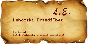 Lehoczki Erzsébet névjegykártya