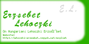 erzsebet lehoczki business card